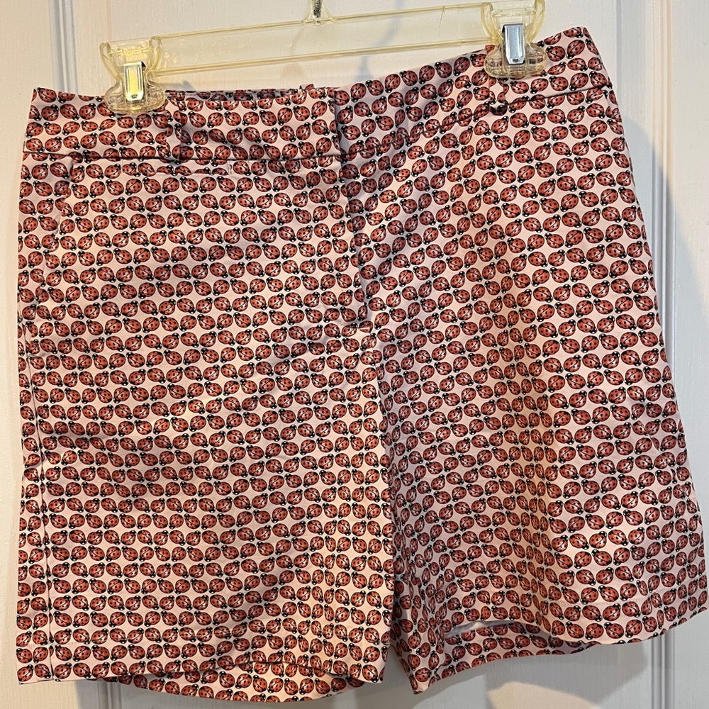 Talbots pink ladybug shorts size 8